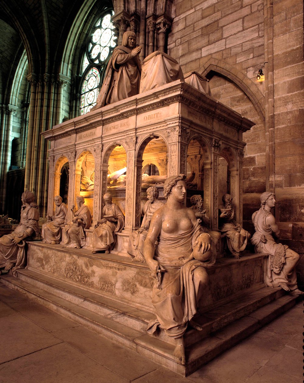 Orant i sympatia Ludwika XII (1462-1515) i Anne de Bretagne (1477-1514) zrealizowane przez Jeana Juste w 1531 r. Bazylika św. Denisa autorstwa Jean I Juste