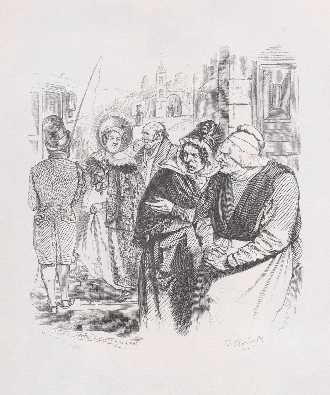 Gotton z Dzieł wszystkich Bérangera, 1836. autorstwa Jean Ignace Isidore Gérard