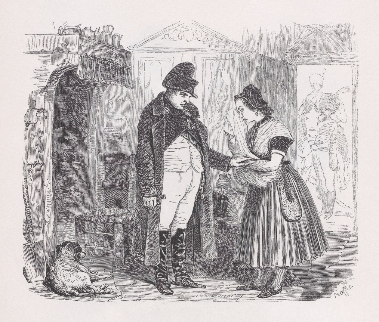 Wspomnienia ludzi z Dzieł wszystkich Bérangera, 1836. autorstwa Jean Ignace Isidore Gérard
