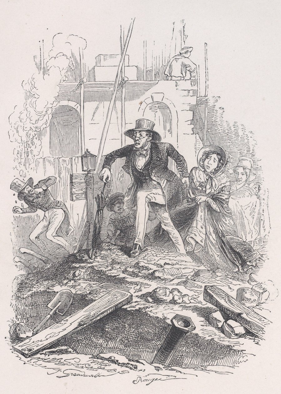 Paryżanin może nie tylko zaangażować się w ćwiczenie wzmacniające, ale zyskuje bezpieczeństwo..., 1843. autorstwa Jean Ignace Isidore Gérard