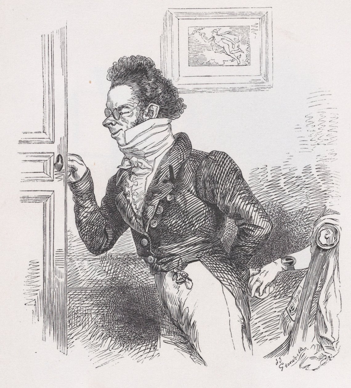 Robin, przyjaciel z Dzieł wszystkich Bérangera, 1836. autorstwa Jean Ignace Isidore Gérard