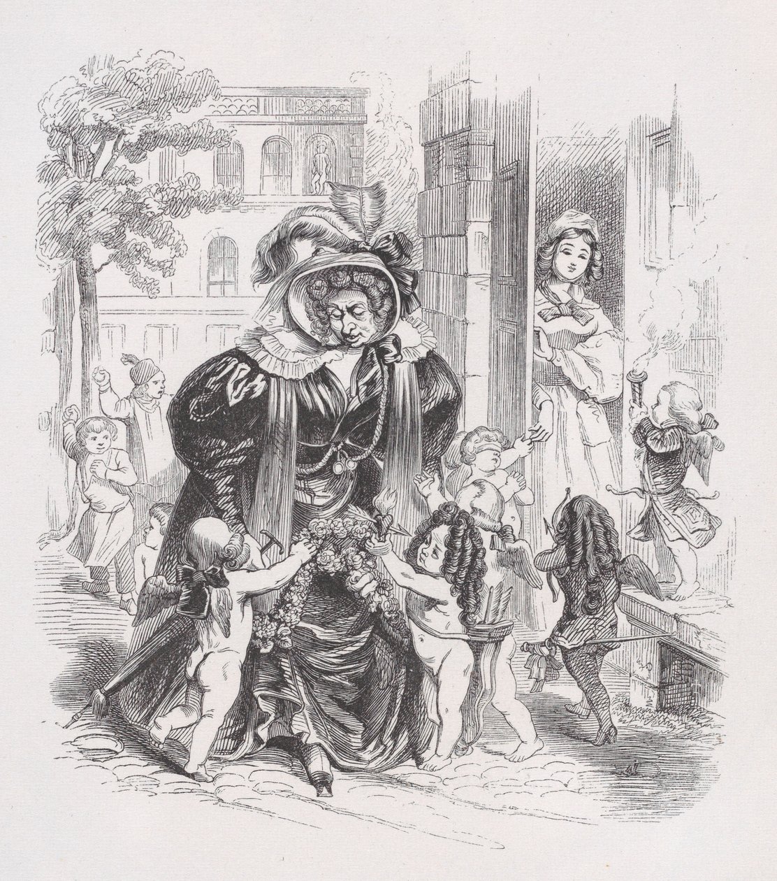 Biedny Putti z Dzieł wszystkich Bérangera, 1836. autorstwa Jean Ignace Isidore Gérard