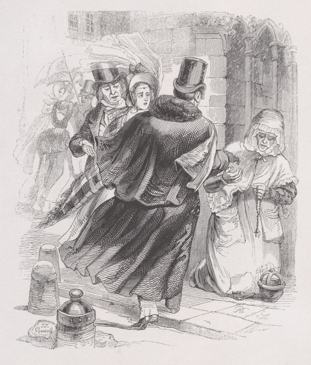 Biedna kobieta z Dzieł wszystkich Bérangera, 1836. autorstwa Jean Ignace Isidore Gérard