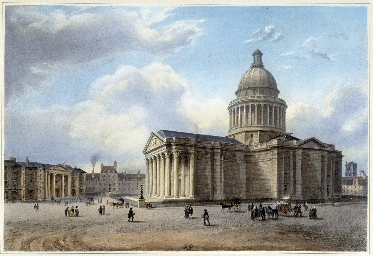 Panteon - w „Spaceru po Paryżu i okolicach”, proj. Jacottet i Benoist, ok. 1930 r. 1840 autorstwa Jean Jacottet