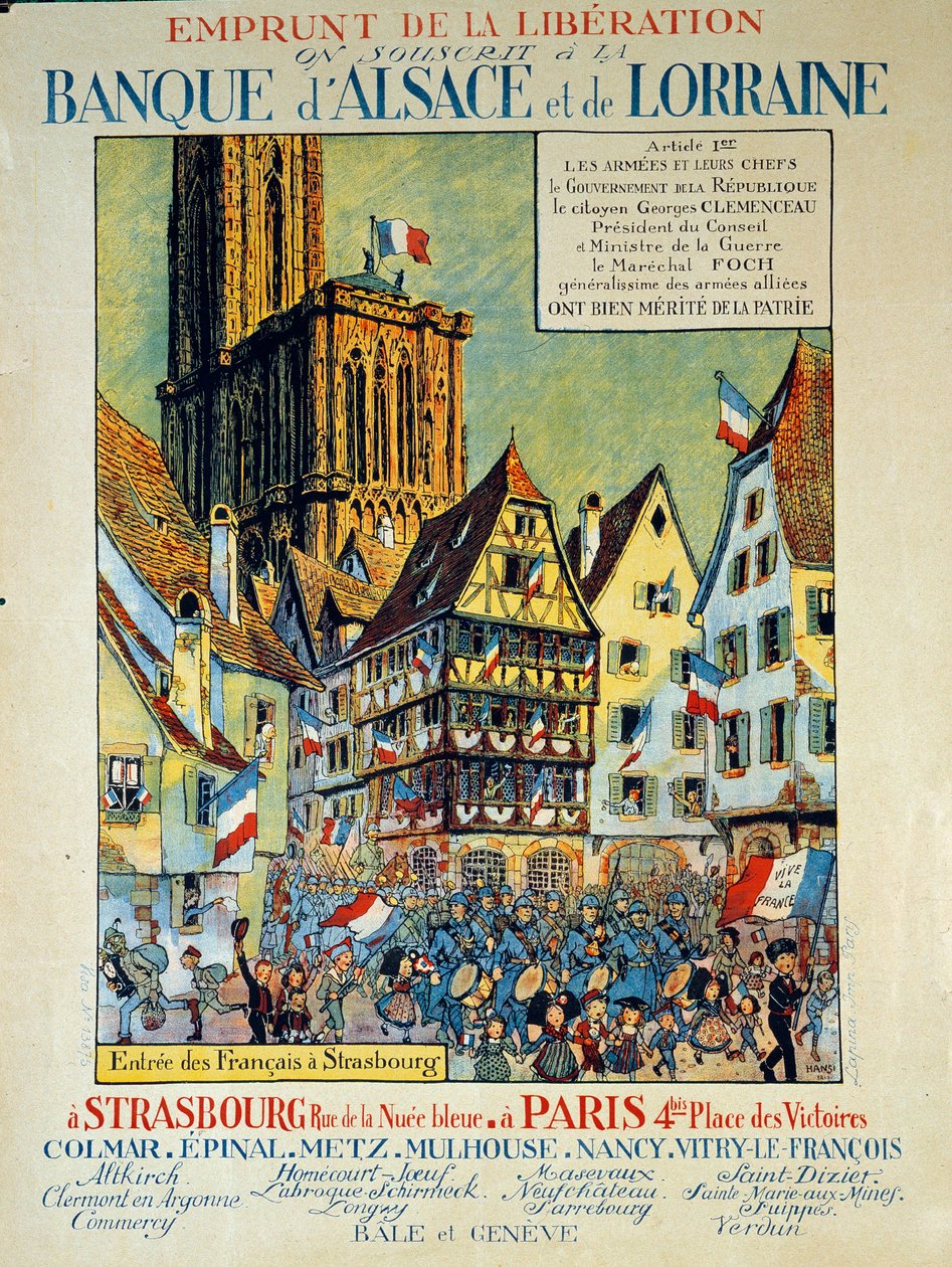 Pożyczenie wyzwolenia na brzegu Alzacji i Lotaryngii (Alzacja-Lotaryngia) autorstwa Jean Jacques (1873 1951) Waltz