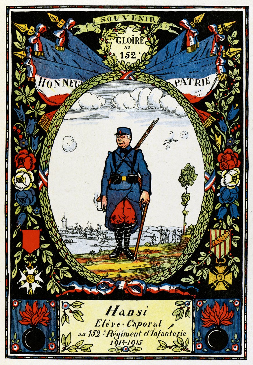 Alzacja Heureé ; Hansi, kapral-uczeń 152 pułku piechoty; autorstwa Jean Jacques (1873 1951) Waltz