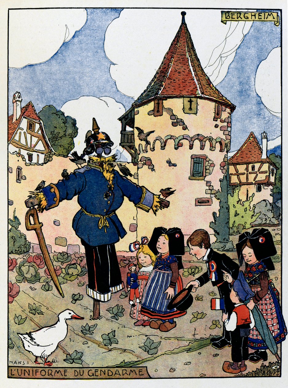Godzina Alzacji; Mundur żandarmerii w Bergheim; autorstwa Jean Jacques (1873 1951) Waltz