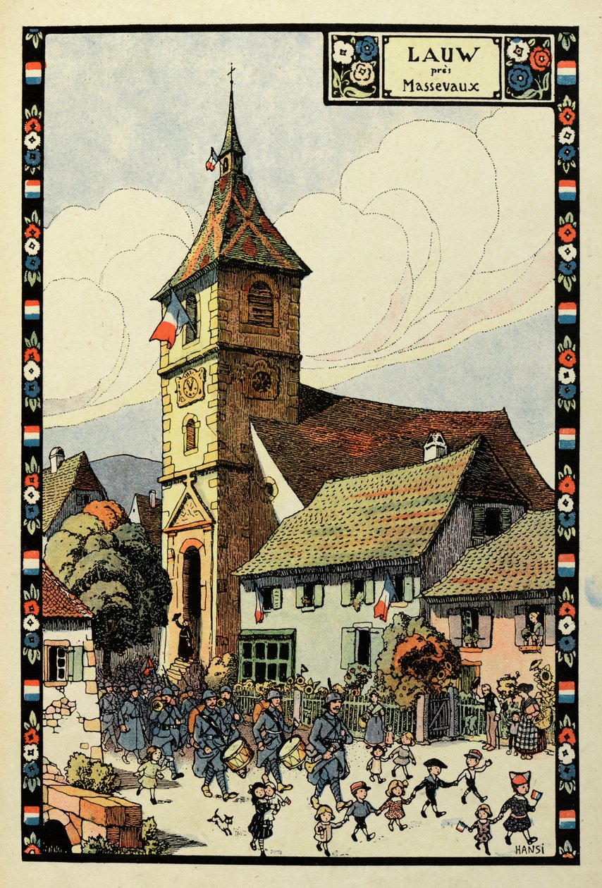 Trójkolorowy raj: Lauw niedaleko Massevaux 1918 autorstwa Jean Jacques (1873 1951) Waltz