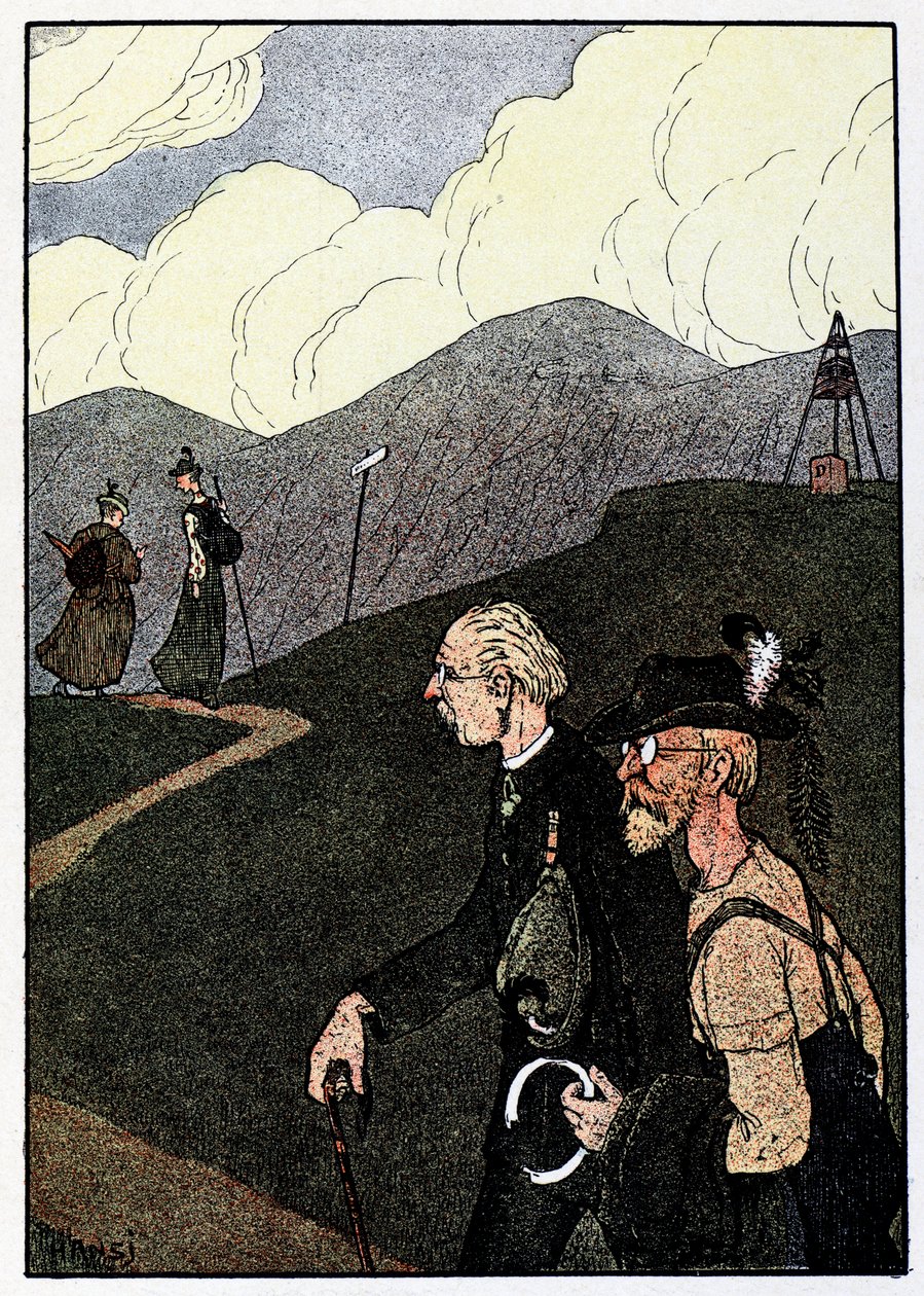 Vogesen Bilder (obrazy Wogezów); promenada sur les cretes autorstwa Jean Jacques (1873 1951) Waltz