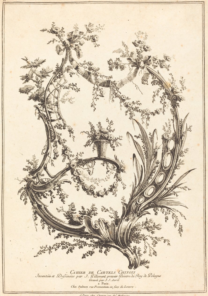 Strona tytułowa autorstwa Jean Jacques Avril I after Jean Baptiste Pillement
