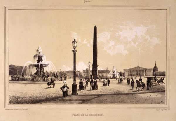 Place de la Concorde, Paryż, grawerowane przez Auguste Bry (grafika) autorstwa Jean Jacques Bachelier