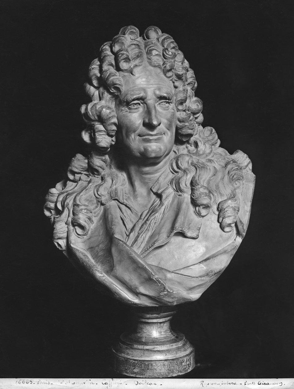 Portret Nicolasa Boileau, znanego jako Boileau-Despreaux autorstwa Jean Jacques Caffieri