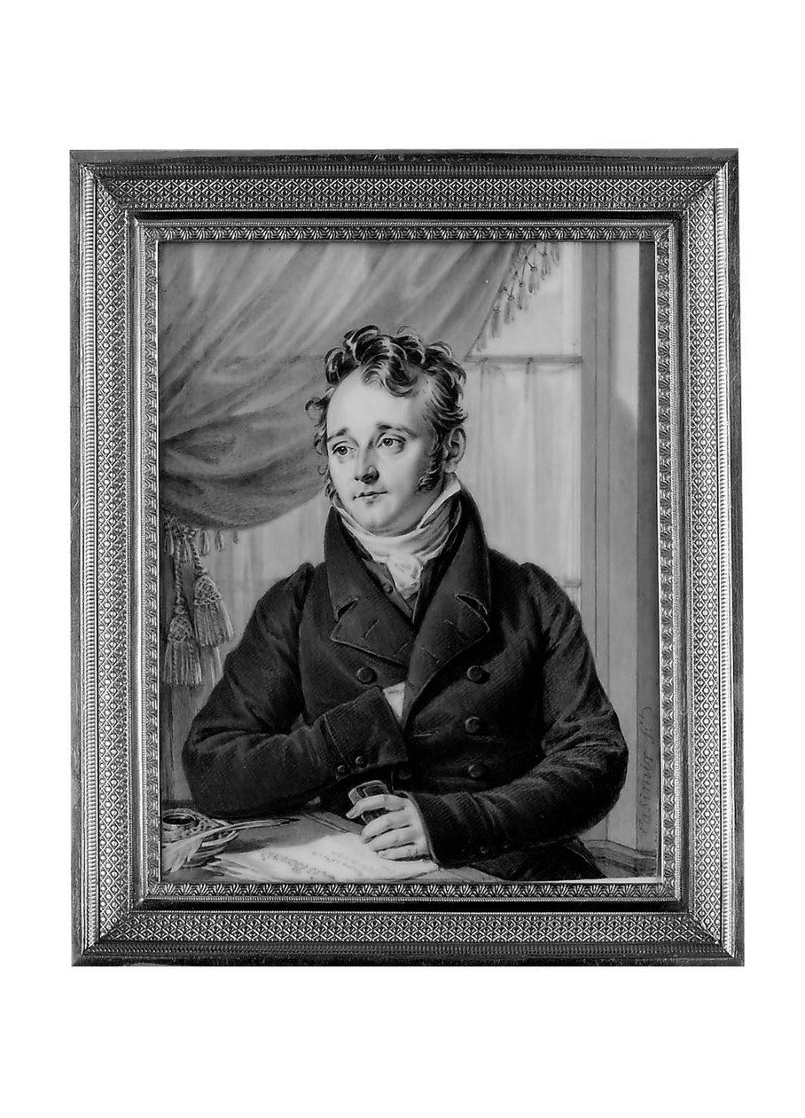 Młody poeta (sepia na panelu) autorstwa Jean Jacques Casimir Karpff