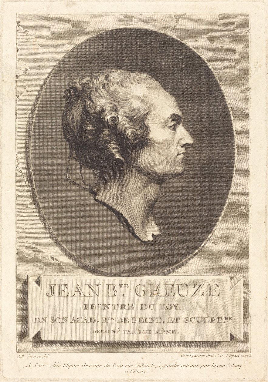 Jean-Baptiste Greuze autorstwa Jean Jacques Flipart after Jean Baptiste Greuze