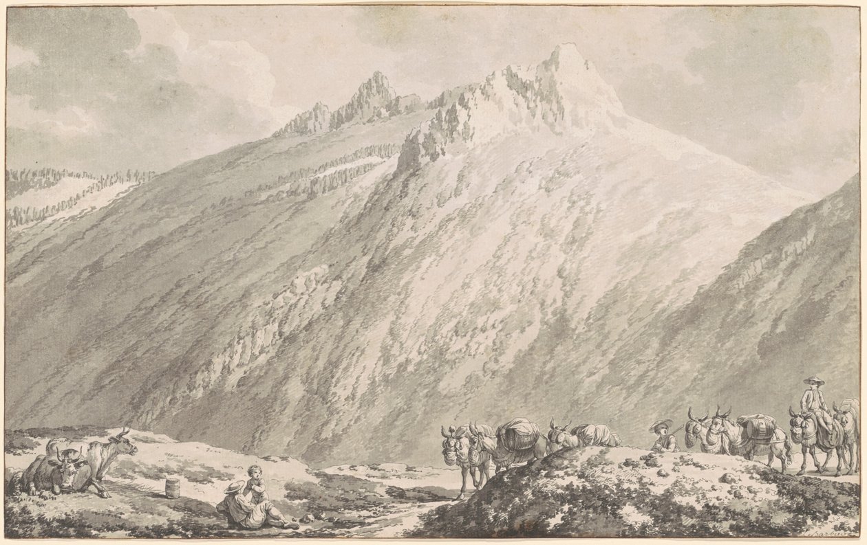 Przełęcz Grimsel autorstwa Jean Jacques Francois Le Barbier