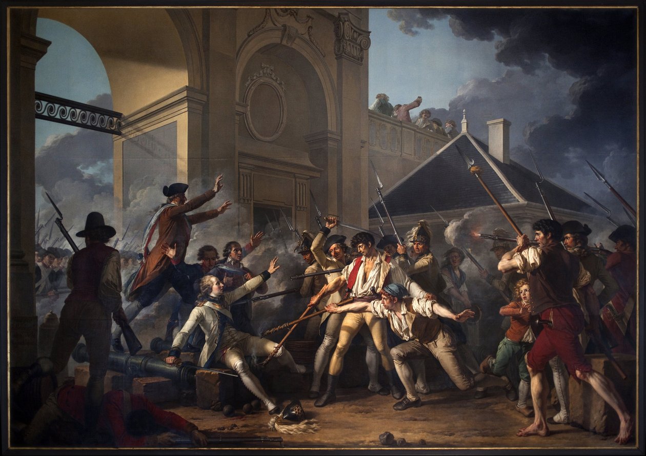 Bohaterska odwaga młodego Desillesa, 1791 autorstwa Jean Jacques Francois Le Barbier