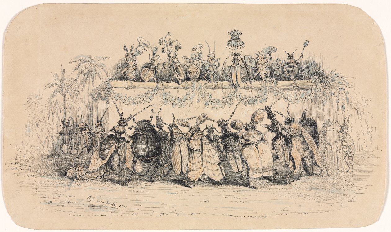 Kula Owadów, 1835. autorstwa Jean Jacques Grandville