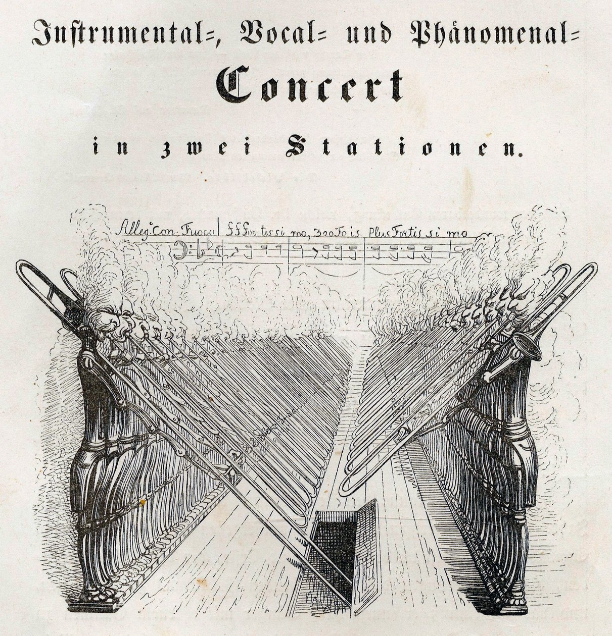 Instrumentalny Koncert Wokalno-Fenomenalny, 1844. autorstwa Jean Jacques Grandville