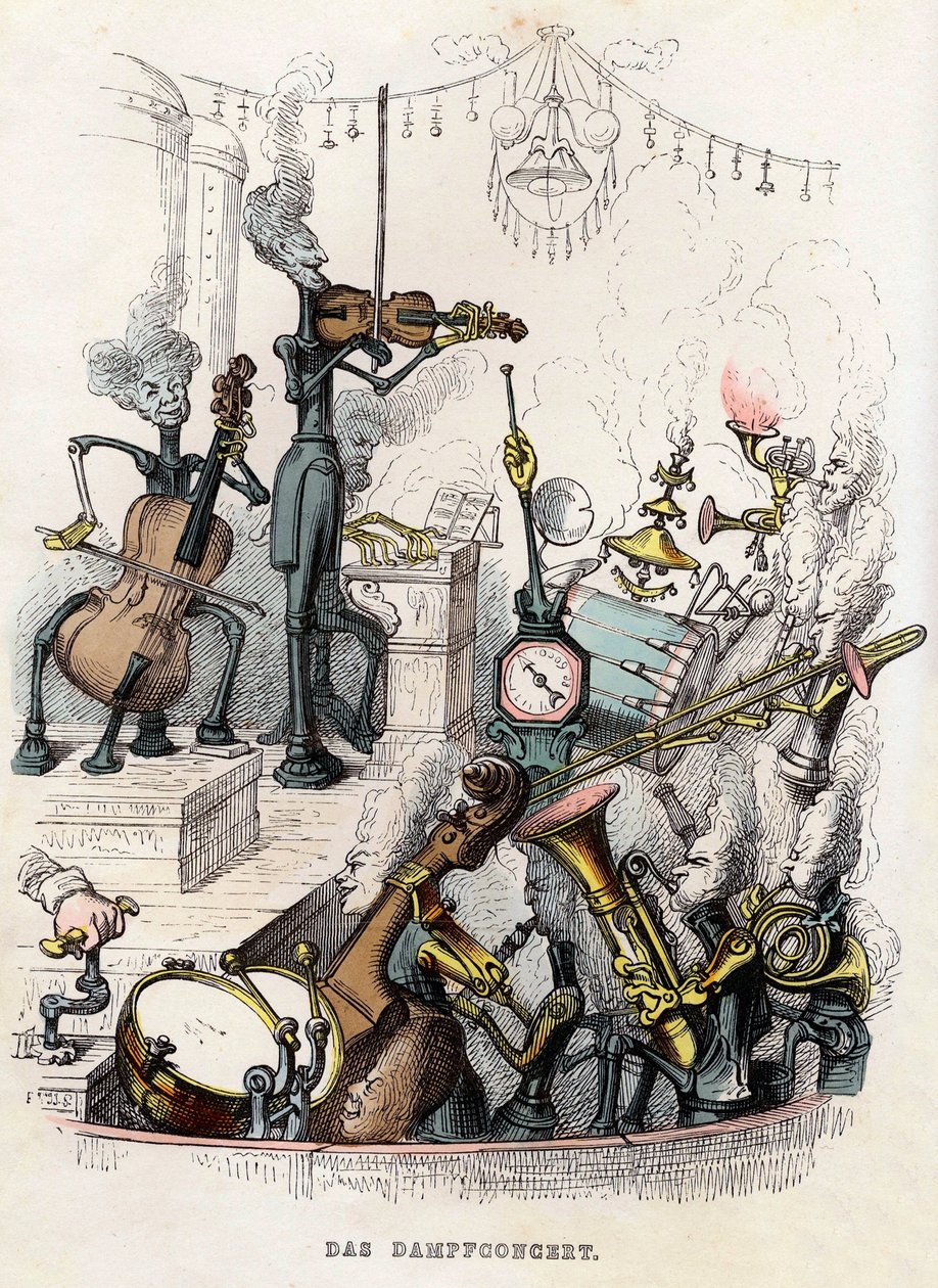 Koncert parowy, 1844. autorstwa Jean Jacques Grandville