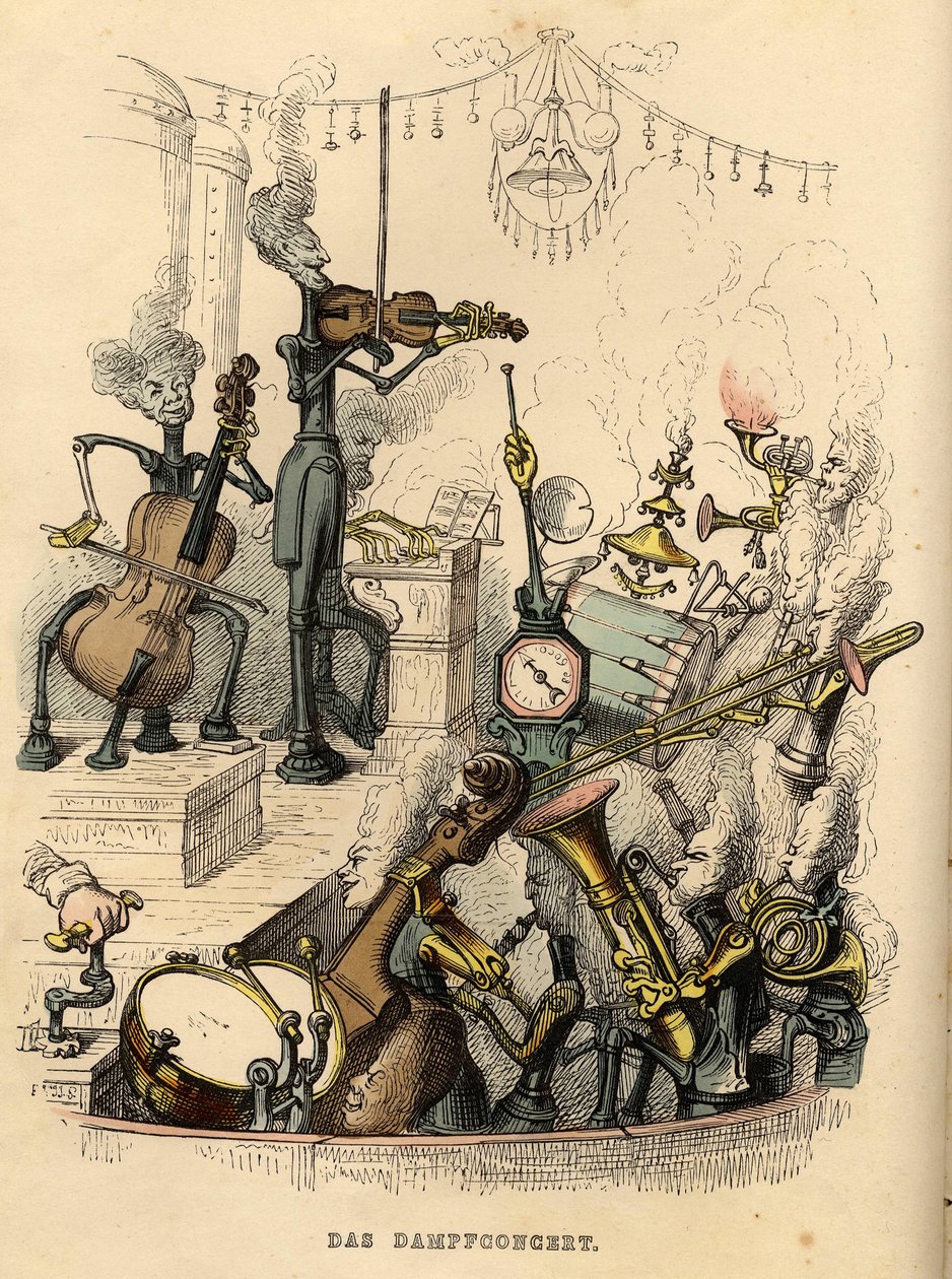 Koncert parowy, 1844 autorstwa Jean Jacques Grandville