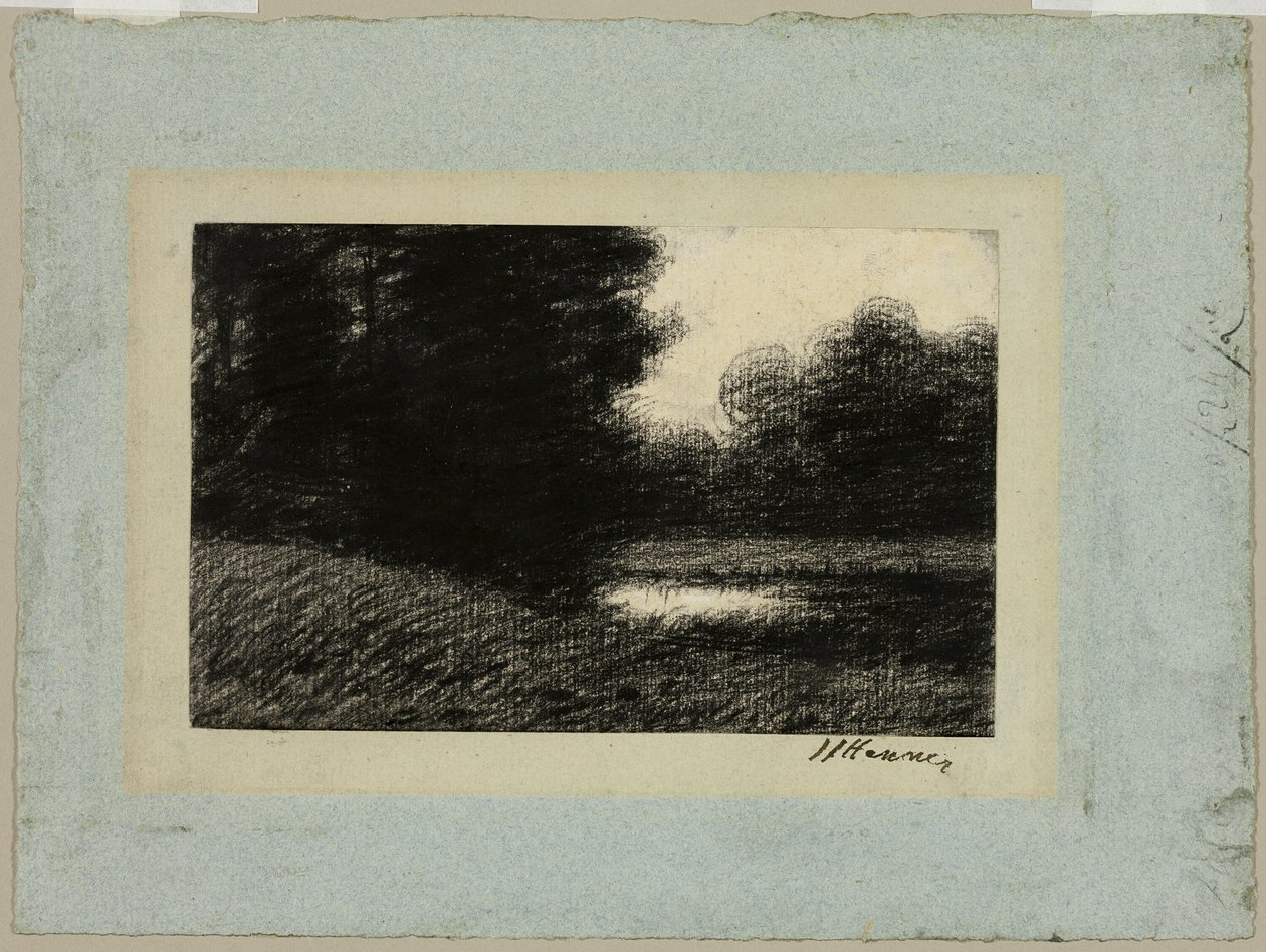 Krajobraz ze stawem autorstwa Jean Jacques Henner