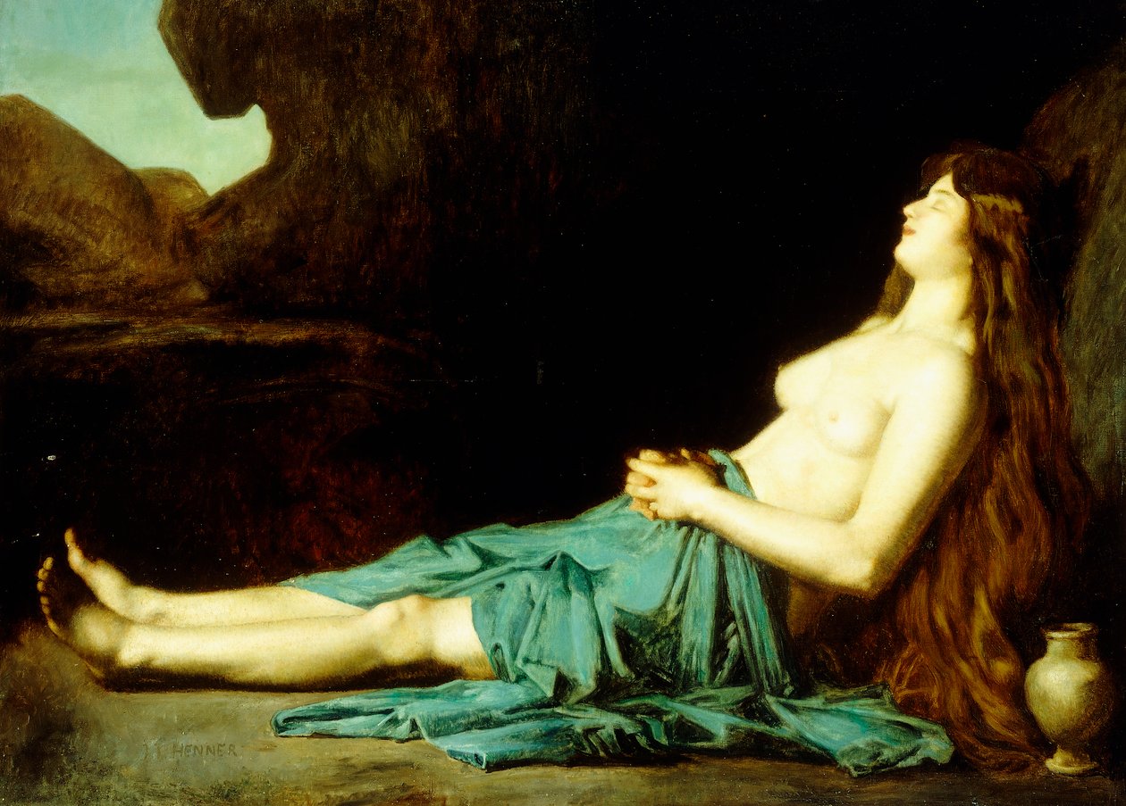 Madeleine na pustyni, ok. 1874 autorstwa Jean Jacques Henner