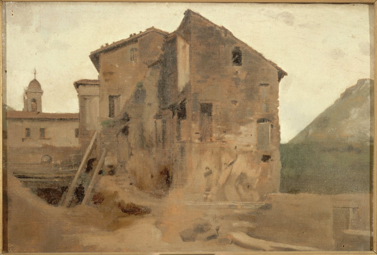 Masure na rzymskiej wsi, między 1859 a 1864 (olej na płótnie) autorstwa Jean Jacques Henner