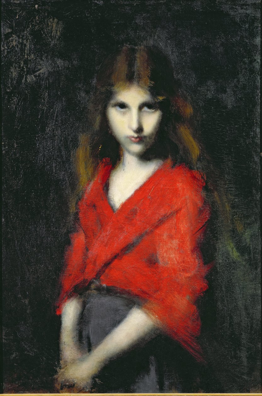 Portret młodej dziewczyny, Drżący autorstwa Jean Jacques Henner