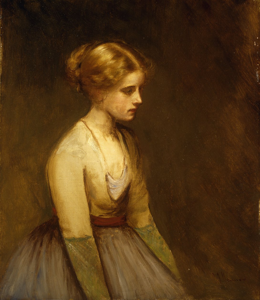Studium jasnowłosej urody autorstwa Jean Jacques Henner