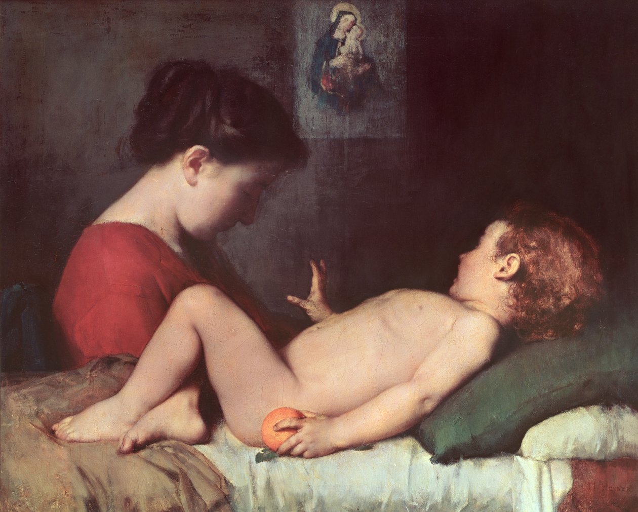 Budzące się dziecko autorstwa Jean Jacques Henner