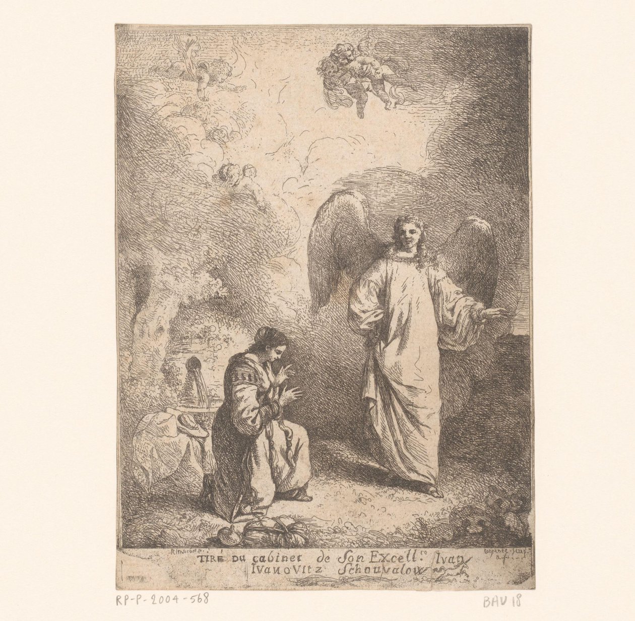zwiastowanie autorstwa Jean Jacques II Lagrenee