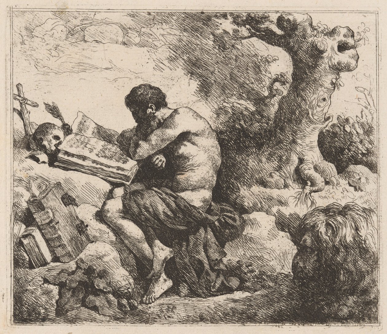Święty Hieronim autorstwa Jean Jacques Lagrenée II
