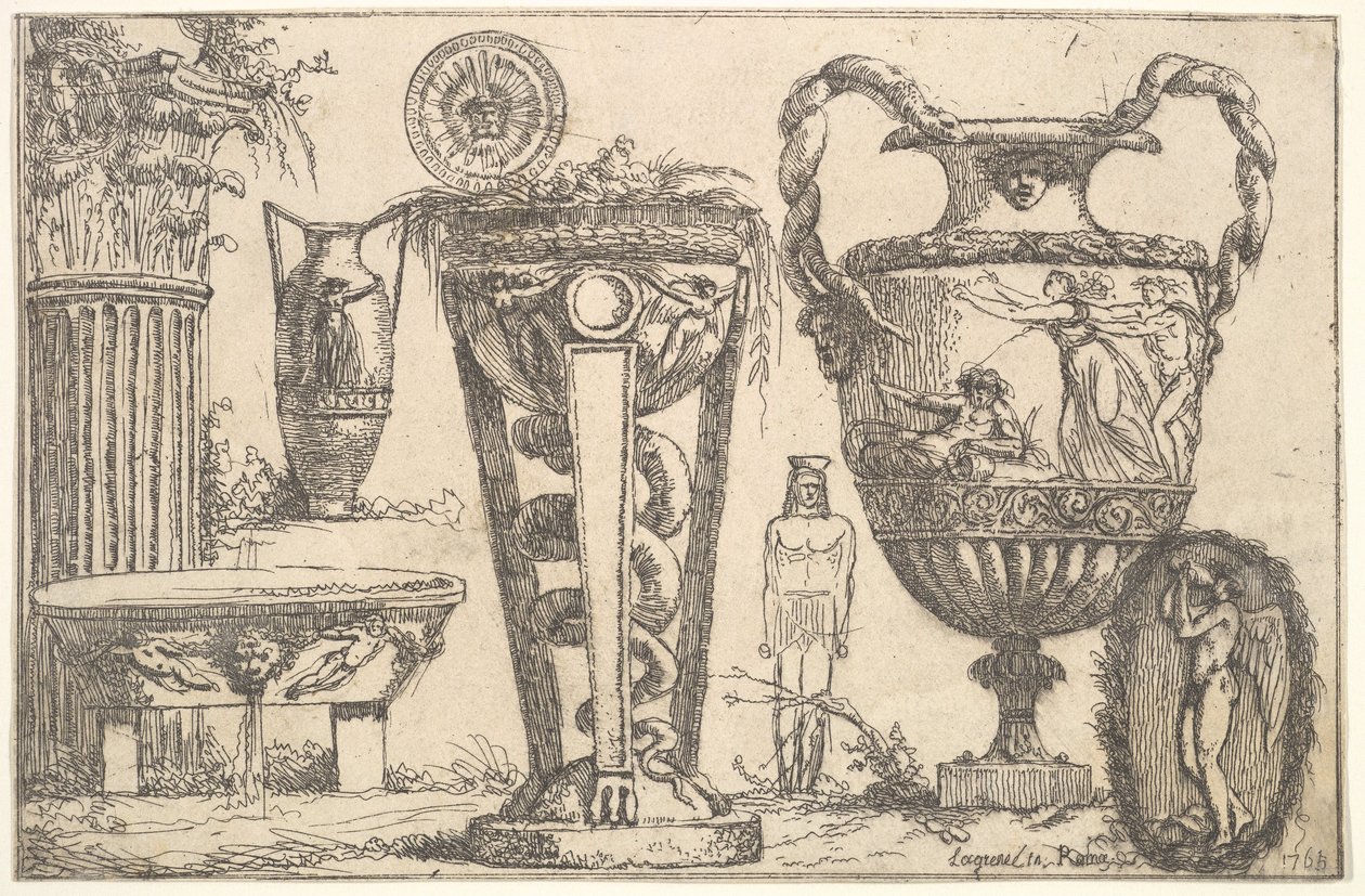 Fragmenty starożytności, 1765. autorstwa Jean Jacques Lagrenee