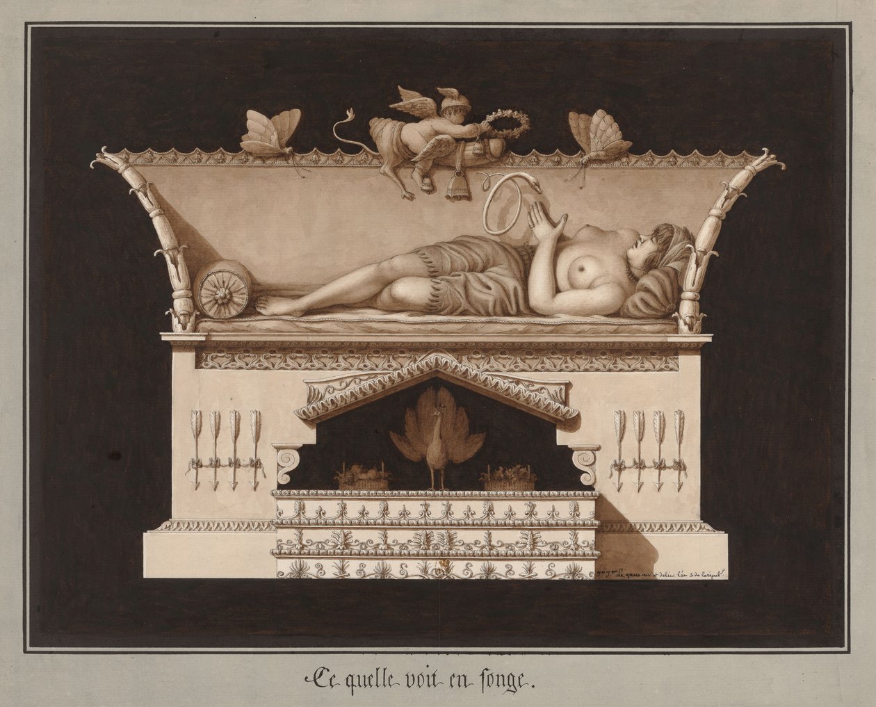 To, co widzi we śnie, ok. 1794 r. autorstwa Jean Jacques Lequeu