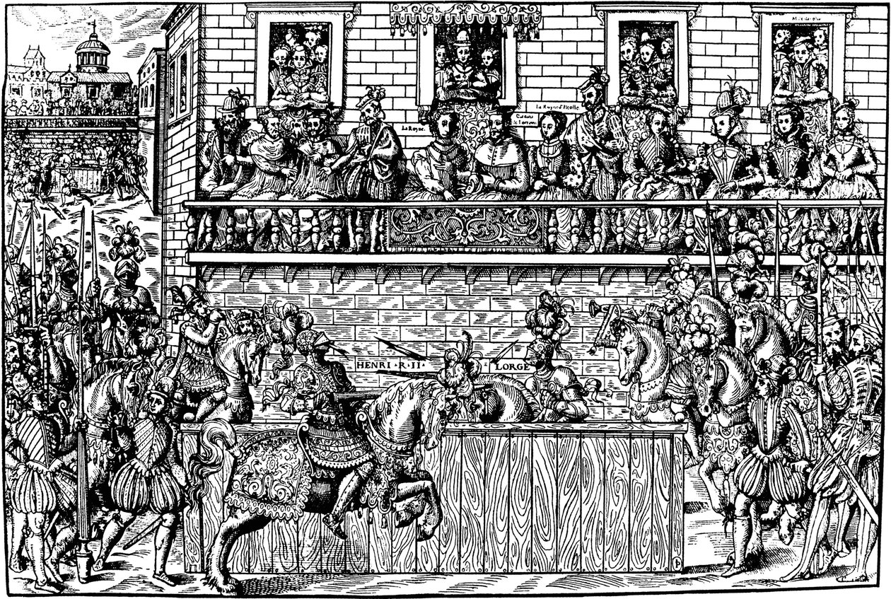 Śmierć króla Henryka II na Turnieju, 1559 1570 autorstwa Jean Jacques Perrissin