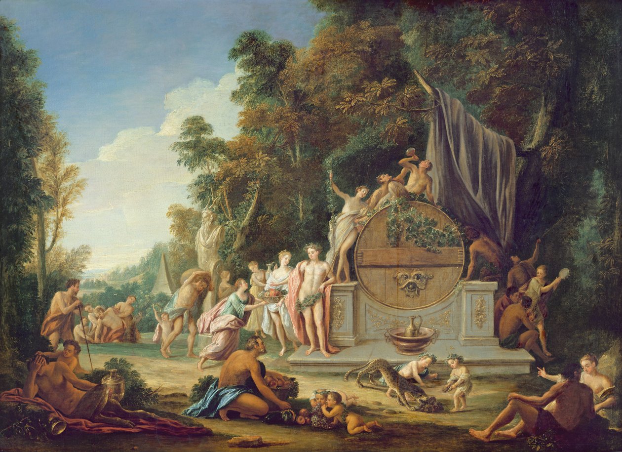 Fete Galante na cześć Bachusa autorstwa Jean Jacques Spoede