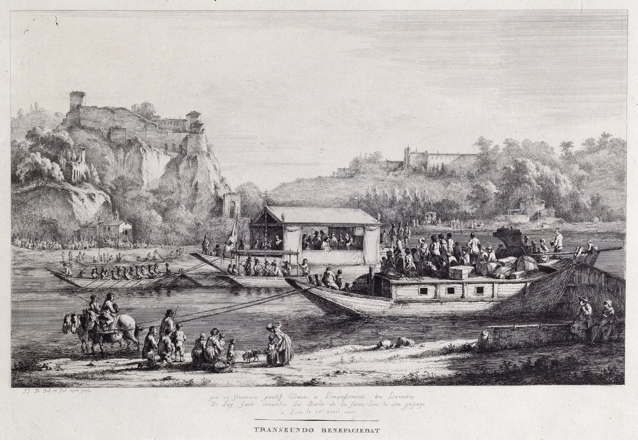 Rejs statkiem po Sekwanie, 1803 autorstwa Jean Jacques de Boissieu