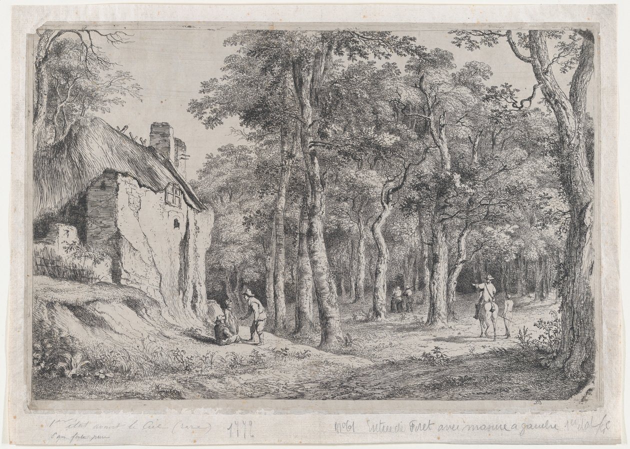 Chata przy Wejściu do Lasu, 1772 r. autorstwa Jean Jacques de Boissieu