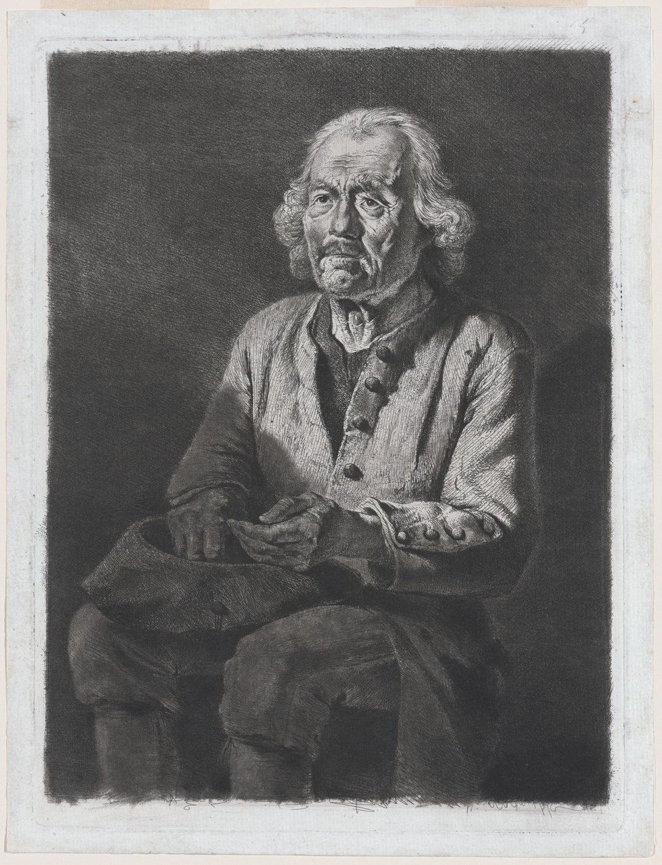Stary Gerard, chłop z Chasselay autorstwa Jean Jacques de Boissieu