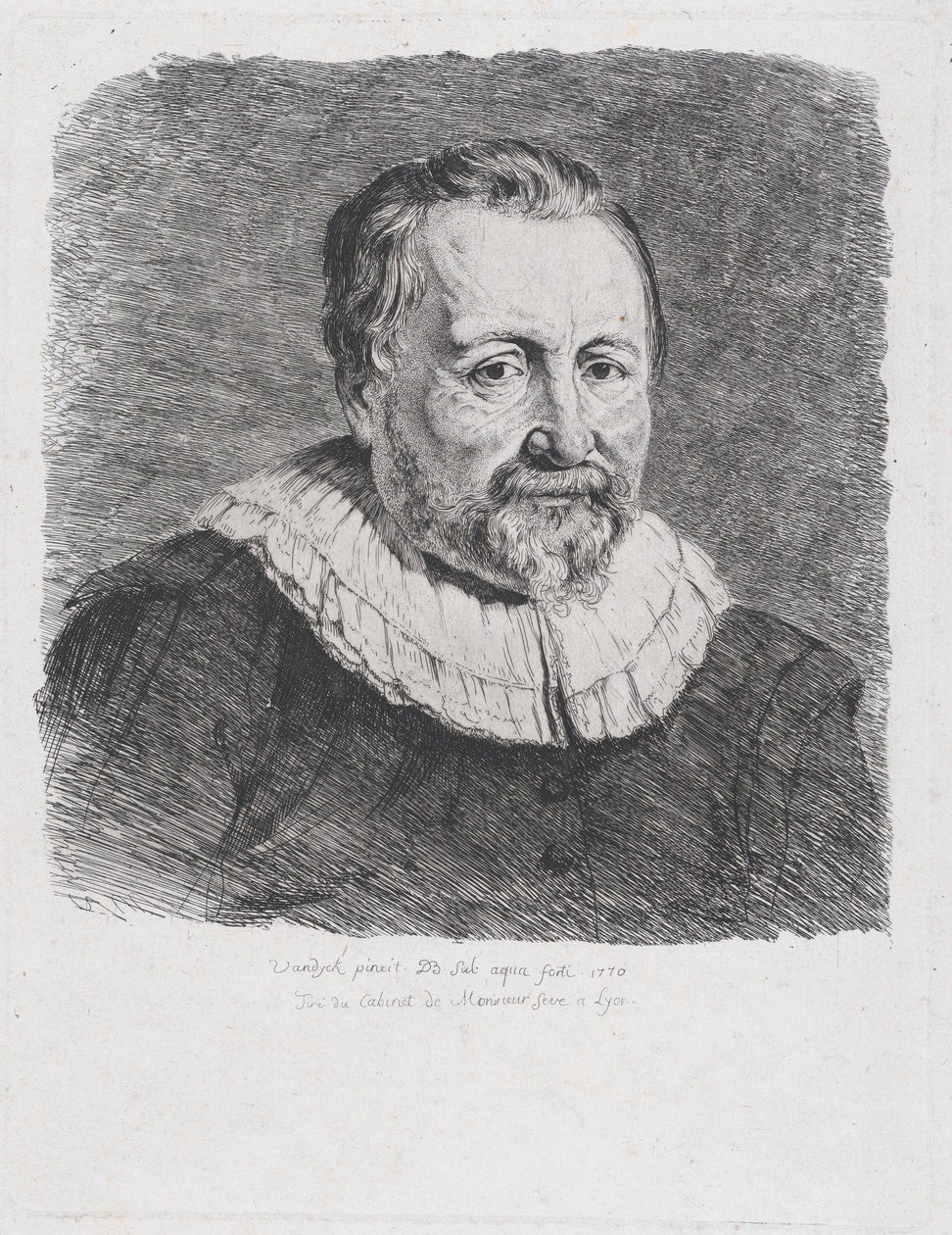 Portret według Van Dycka, 1770. autorstwa Jean Jacques de Boissieu