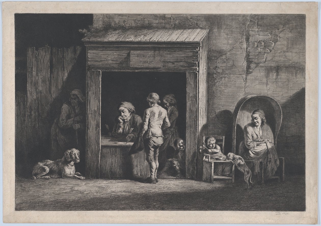 Pisarz publiczny, 1790. autorstwa Jean Jacques de Boissieu