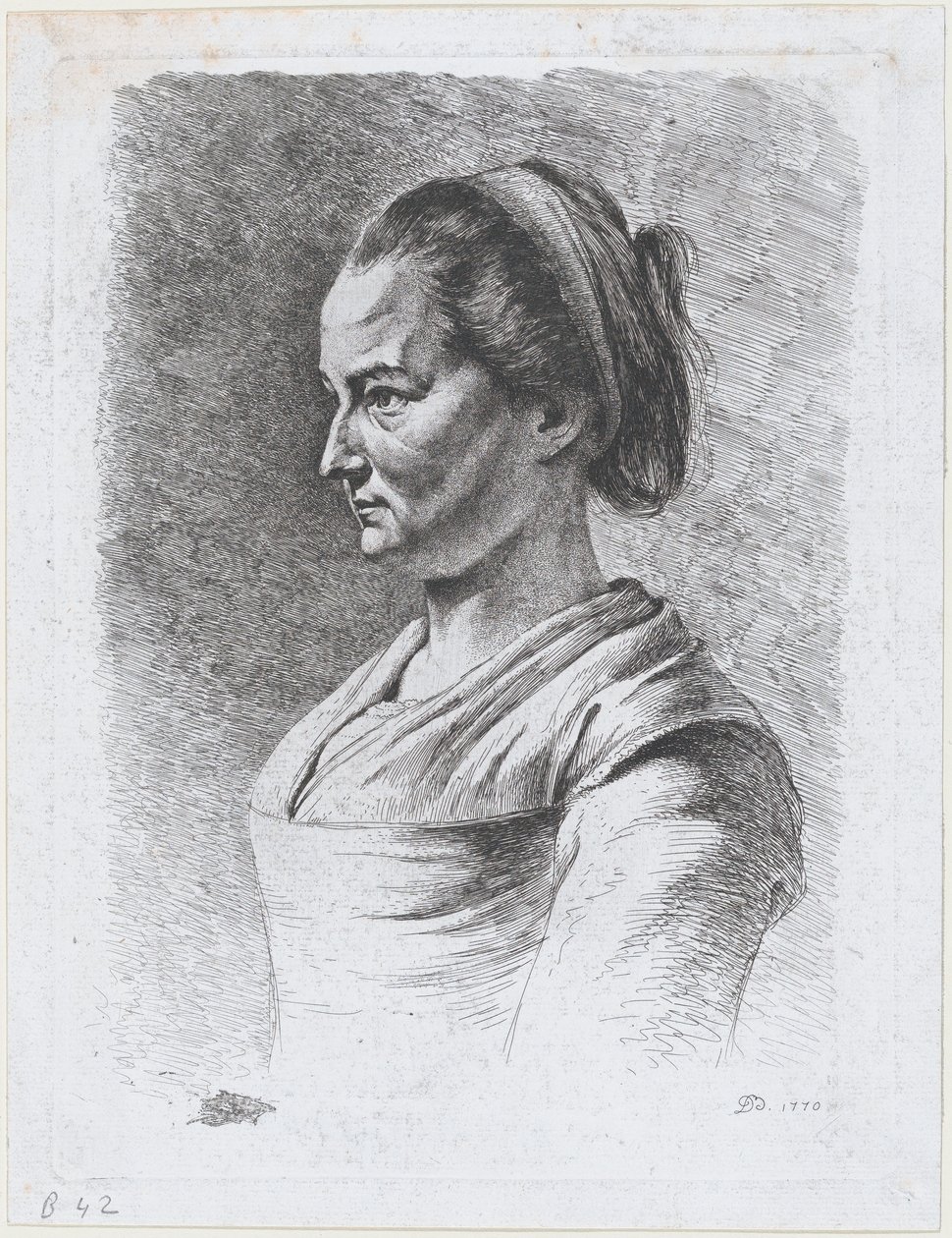 Pielęgniarka dziecięca Josephine, 1770. autorstwa Jean Jacques de Boissieu