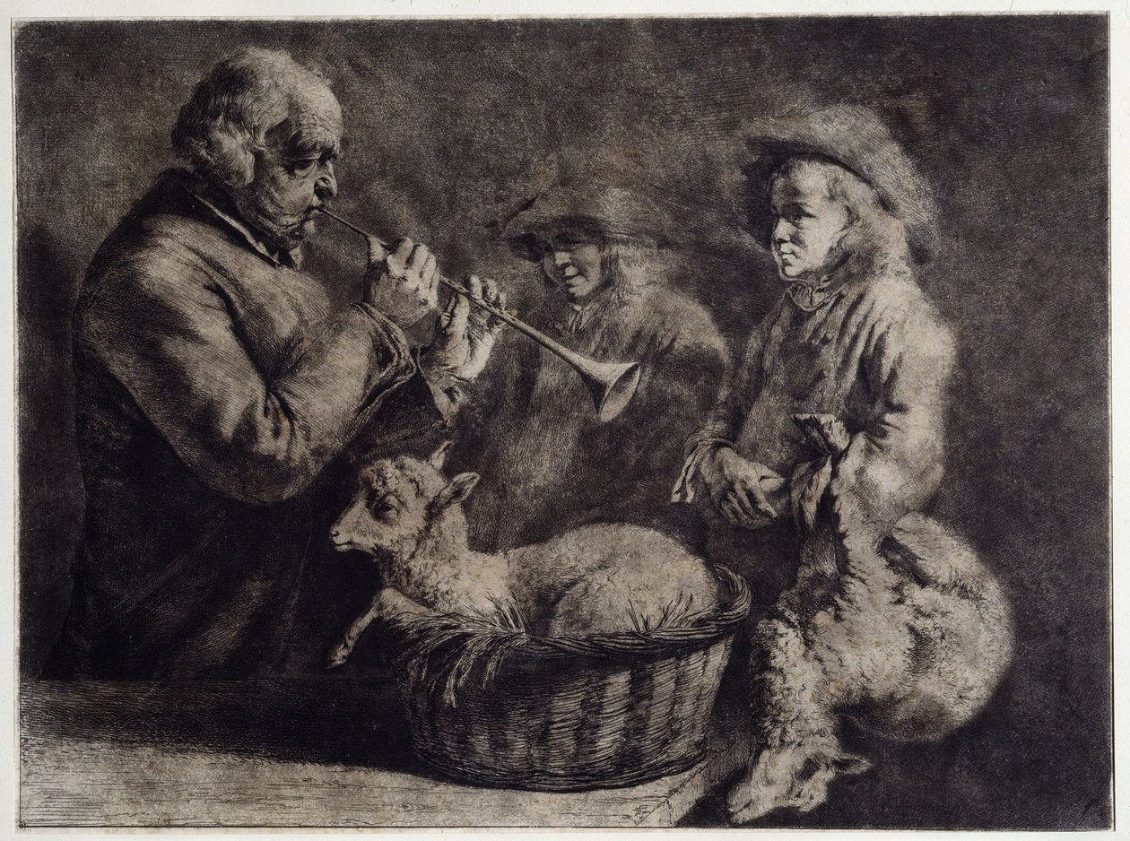 Oboista autorstwa Jean Jacques de Boissieu