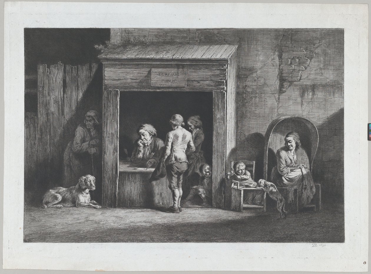 Pisarz publiczny, 1790. autorstwa Jean Jacques de Boissieu