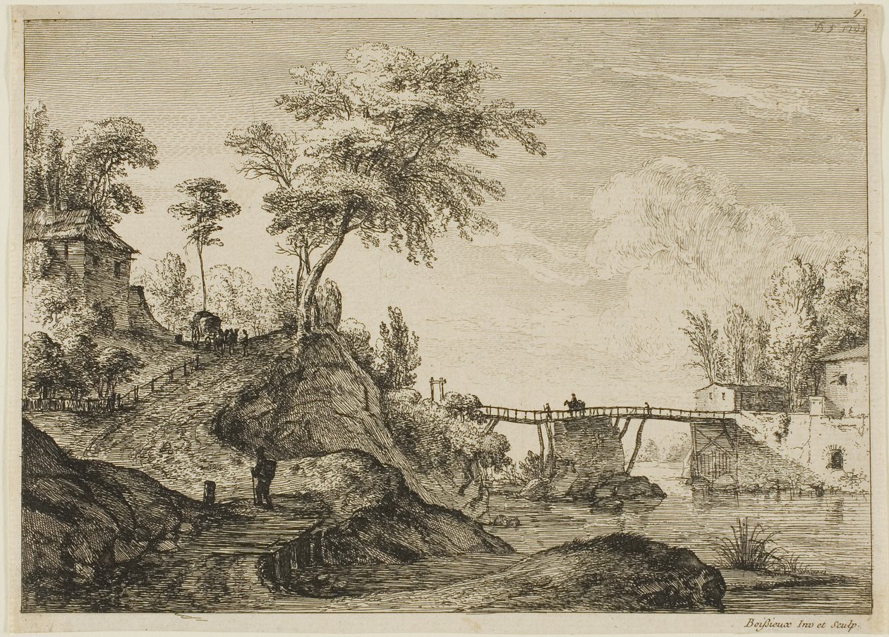 Drewniany most autorstwa Jean Jacques de Boissieu