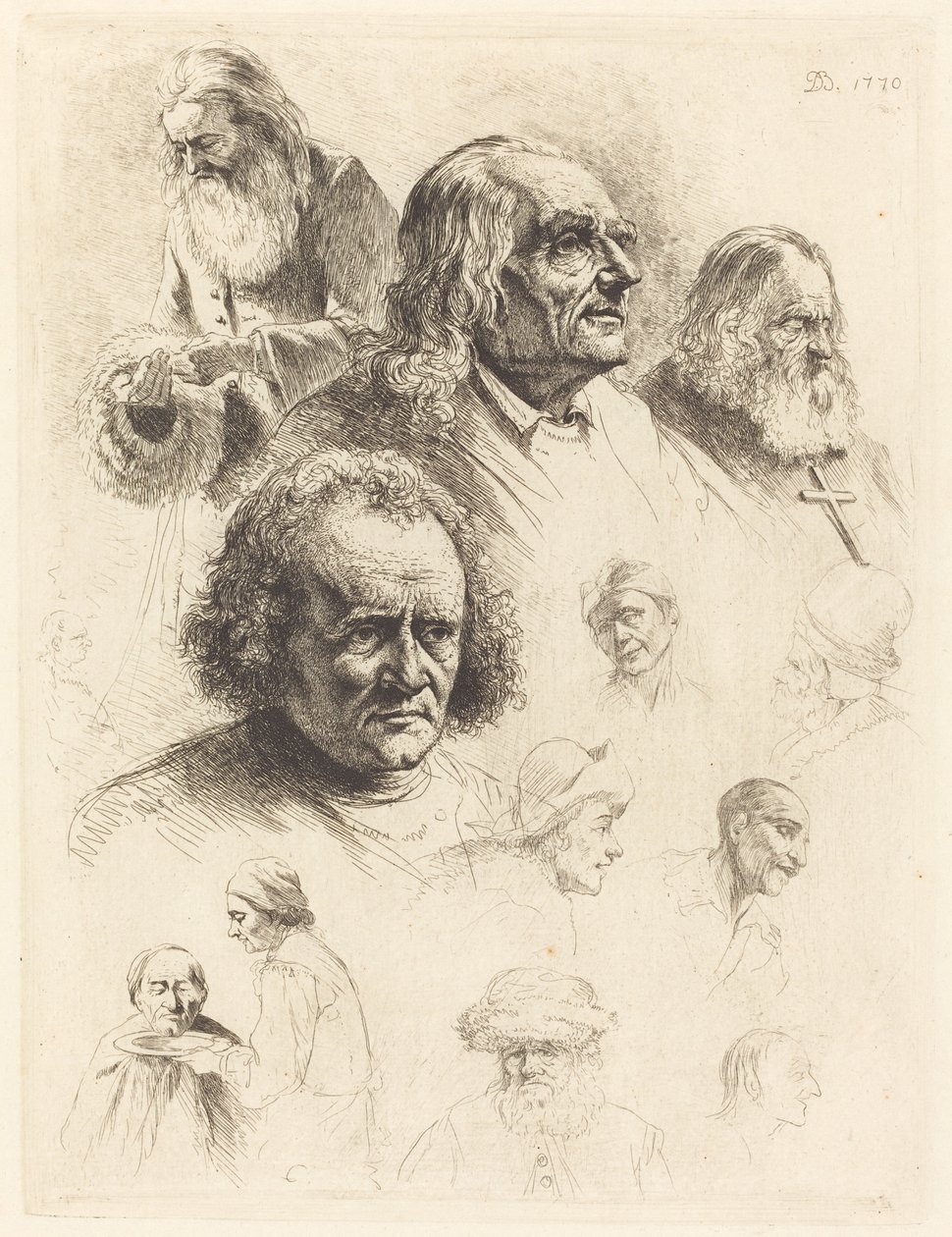 Trzynaście Studiów Głowic autorstwa Jean Jacques de Boissieu
