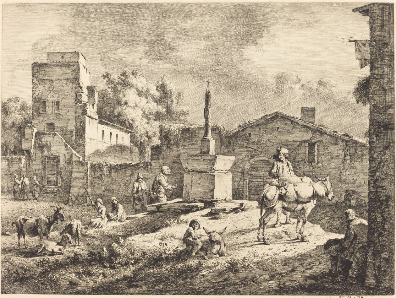 Widok na Saint-Andéol autorstwa Jean Jacques de Boissieu
