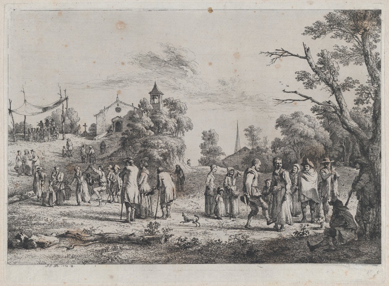 Święto Wiejskie, 1773. autorstwa Jean Jacques de Boissieu