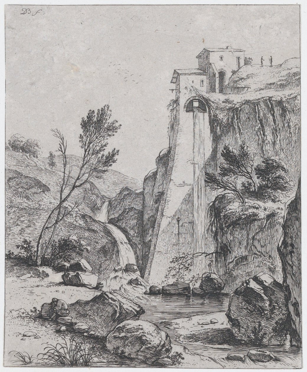 Wodospad po Breenbergu, 1764. autorstwa Jean Jacques de Boissieu