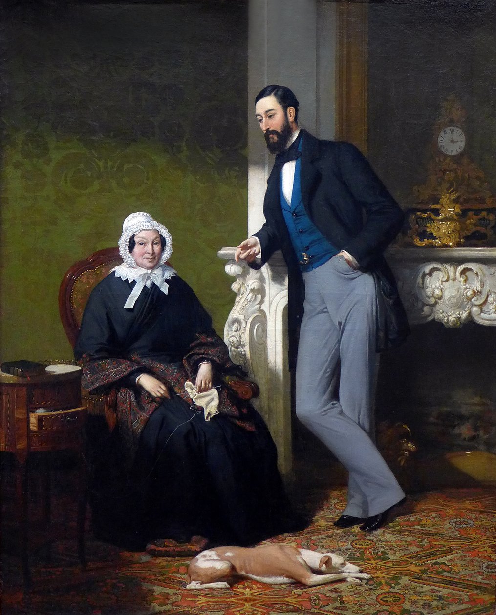 Portret Madame Coste z domu Reboulh i jej syna Alphonse Coste-Reboulh autorstwa Jean Jalabert